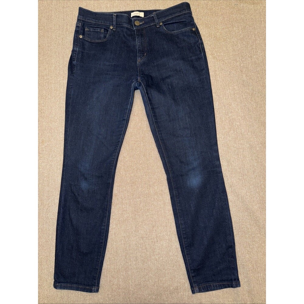 Loft Modern Skinny Jeans Dark Blue Denin Jeans Skinny Leg Stretch Women's Size 8